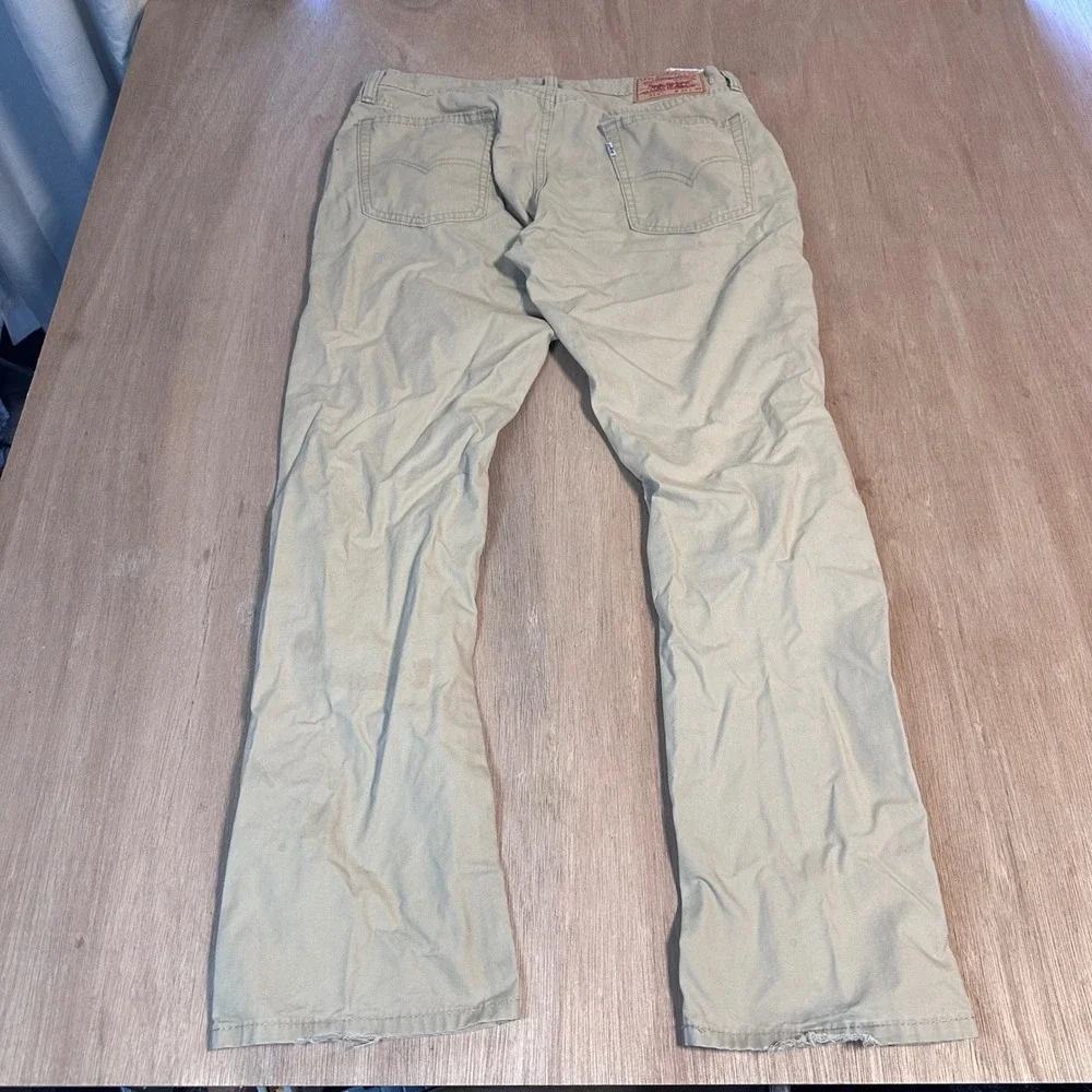 Levi Strauss 514 Jeans Slim Straight Tan Chino Pants Mens W34 L30